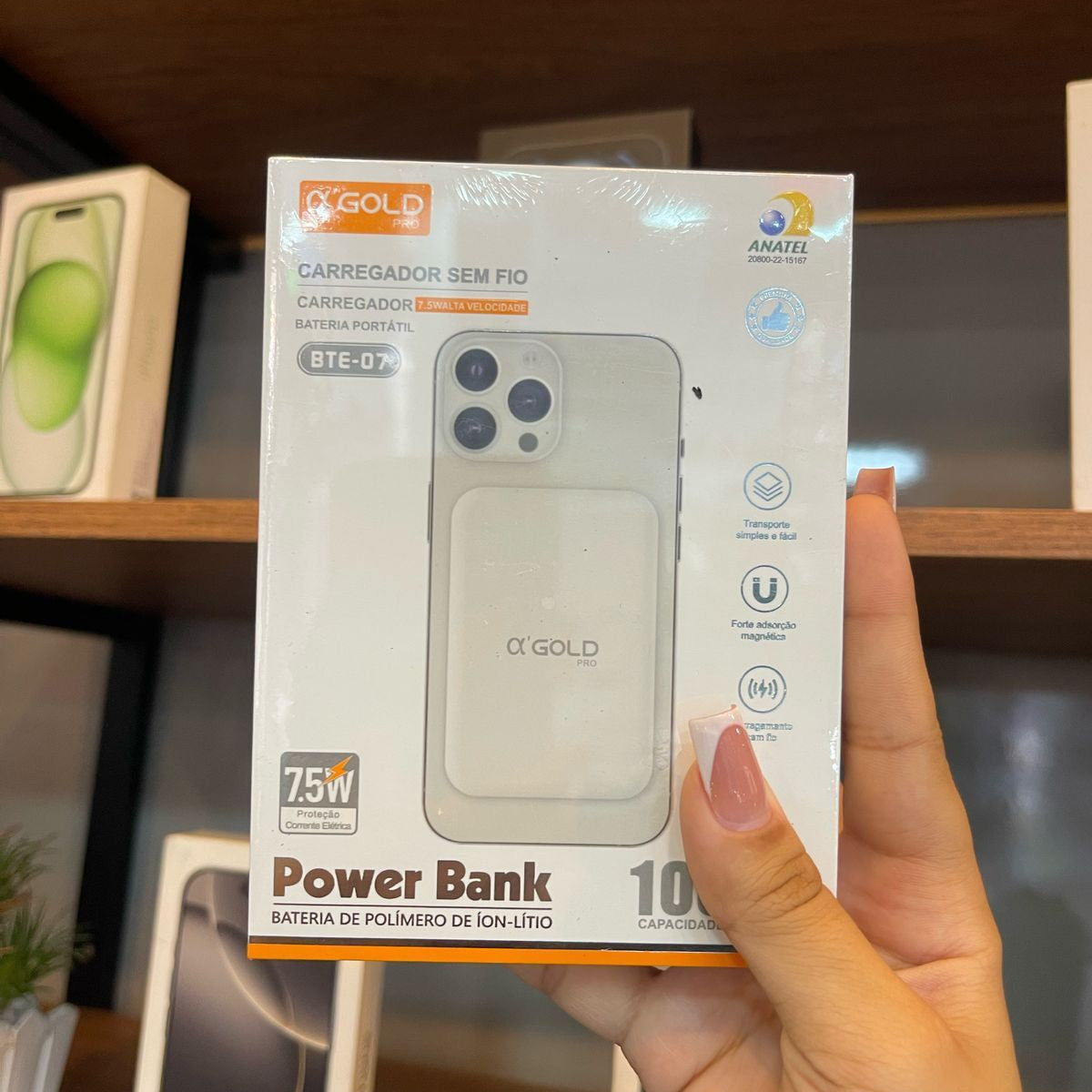 Powerbank A’Gold pro 10.000mAh sem fio